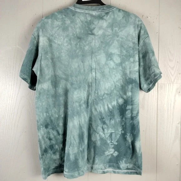 Vintage Y2K Wolf T-Shirt Mens Large Tie Dye Short Sleeve Dream Catcher Indian - Picture 2 of 8